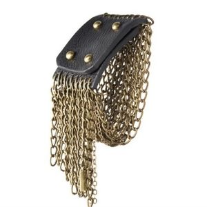 JENNY BIRD antique brass chain fringe cuff